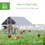 PawHut Large Chicken Coop Metal Chicken Run for Chickens with Waterproof and Anti-UV Cover, Spire Shaped Walk in Fence Cage Hen House for Outdoor and Yard Farm Use, 1" Dia, 9.8' x 13.1' x 6.4'