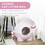 PawHut Hooded Cat Litter Box, Large Kitty Litter Pan with Lid, Scoop, Leaking Sand Pedal, Top Handle, Light Pink W2225P166350