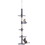 PawHut 9' Adjustable Height Floor-To-Ceiling Vertical Cat Tree - Grey and White W2225P166359