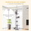 PawHut 9' Adjustable Height Floor-To-Ceiling Vertical Cat Tree - Grey and White W2225P166359