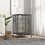 Pawhut Metal Bird Cage with Stand for Parrots, Lovebirds, Finches, Large Bird Cage with Swing, Stainless Steel Bowls, Removable Tray for Small Birds, Gray W2225P166376