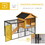 PawHut 2-Level Rabbit Hutch Bunny House with Weatherproof asphalt Roof, Removable Tray and Ramp for Outdoor W2225P166396