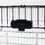 PawHut 2-Level Small Animal Cage Rabbit Hutch with Wheels, Removable Tray, Platform and Ramp for Bunny, Chinchillas, Ferret, Black W2225P166403