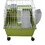 PawHut 35"L Small Animal Cage, Rolling Bunny Cage, Guinea Pig Cage with Food Dish, Water Bottle, Hay Feeder, Platform, Ramp for Ferret Chinchilla, Green W2225P166410