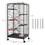 PawHut 6 Level Small Animal Cage for Dwarf Rabbits, Pet Minks, and Chinchillas w/ Removable Tray, Ramp, Water Bottle, Food Dish, Small Pet Cage for Indoor Use, Black W2225P166411