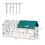 PawHut 87" Small Animal Playpen, Pet Playpen Yard Fence for Rabbits, Chicken, Chinchillas with Roof for Indoor & Outdoor, Green W2225P166416