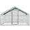 PawHut Large Chicken Coop Metal Chicken Run with Waterproof and Anti-U Cover, Spire Shaped Walk-in Fence Cage Hen House for Outdoor and Yard Farm Use, 1.26" Tube Diameter, 9.8' x 13.1' x 6.4'