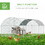 PawHut Large Chicken Coop Metal Chicken Run with Waterproof and Anti-UV Cover, Dome Shaped Walk-in Fence Cage Hen House for Outdoor and Yard Farm Use, 1" Tube Diameter, 9.2' x 18.7' x 6.5'
