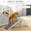 PawHut Dog Ramp for Bed, Pet Ramp for Dogs with Non-Slip Carpet and Top Platform, 60" x 16" x 20", White W2225P166448