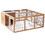 PawHut Rabbit Hutch Bunny Cage with Openable Main House, Indoor Outdoor Waterproof Rabbit House, Guinea Pig Cage for Small Animals with Three Ventilation Doors, Natural W2225P166457