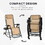 Outsunny Outdoor Rocking Chairs, Foldable Reclining Zero Gravity Lounge Rocker w/ Pillow, Cup & Phone Holder, Combo Design w/ Folding Legs, Beige W2225P172498