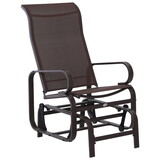 Outsunny Outdoor Glider Chair, Gliders for Outside Patio with Smooth Rocking Mechanism and Lightweight Construction for Backyard, Brown W2225P172504