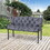 Outsunny Tufted Bench Cushions for Outdoor Furniture, 3-Seater Replacement for Swing Chair, Patio Sofa/Couch, Overstuffed, Includes Backrest, Dark Gray W2225P172509