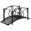 Outsunny 3.3FT Metal Arch Zen Garden Bridge with Safety Siderails, Decorative Footbridge, Delicate Floral Scrollwork for Stream, Fish Pond, Black W2225P172515