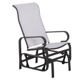 Outsunny Outdoor Glider Chair, Gliders for Outside Patio with Smooth Rocking Mechanism and Lightweight Construction for Backyard, Beige W2225P172527