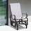 Outsunny Outdoor Glider Chair, Gliders for Outside Patio with Smooth Rocking Mechanism and Lightweight Construction for Backyard, Beige W2225P172527