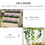 Outsunny 3-Tiers Raised Garden Bed with Trellis, 53" H Vertical Planter Box with Wheels & Back Storage Area, for Flowers, Vegetables, Herbs, Natural W2225P172530