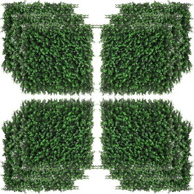 Outsunny Grass Wall Panels, 20" x 20" Artificial Grass Wall Decor, Greenery Backdrop Panels Wall for Outdoor, Indoor, Garden, Fence, Backyard, Fresh Green W2225P172549