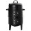 Outsunny Vertical Charcoal BBQ Smoker, 3-in-1 16" Round Charcoal Barbecue Grill with 2 Cooking Area, and Thermometer for Outdoor Camping Picnic Backyard Cooking, Black W2225P172551
