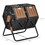 Outsunny Dual Chamber Compost Tumbler Bin, Outdoor Tumbling Composter with 24 Ventilation Openings and Steel Legs, 34.5 Gallon W2225P172553