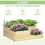 Outsunny 3 Tier Raised Garden Bed, Outdoor Planter Box, Wooden Garden Box with Open Bottom for Growing Vegetables, Herbs, Flowers, 42.5" x 34.75" x 14.25", Natural W2225P172573