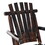 Outsunny Outdoor Wooden Rocking Chair, Rustic Adirondack Rocker with Slatted Seat, High Backrest, Armrests for Patio, Garden, and Porch, Large, Brown W2225P172577