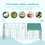 PawHut 87" Small Animal Playpen, Pet Playpen Yard Fence for Rabbits, Chicken, Chinchillas with Roof for Indoor & Outdoor, Green