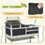 PawHut Tortoise Habitat with Adjustable Lamp Holder, 2 Layer Tortoise Enclosure with Storage Shelf, Removable Main House, Fixed Tray, Openable Lid, Gray