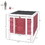 PawHut Small Wooden Rabbit Hutch Bunny Cage Guinea Pig Cage Duck House Dog House with Openable & Waterproof Roof, Red