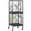 PawHut Large Bird Cage with 1.7 ft. Width for Wingspan, Bird Aviary Indoor with Multi-Door Design, Fit for a Canary, Finch, Conure, 55", Black