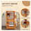 PawHut Large Cat House with High-Up Resting Box, 71" Wooden Catio with asphalt Roof, Indoor & Outdoor Cat Enclosure on Wheels, for 1-3 Cats, Orange