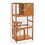 PawHut 74" Wooden Outdoor Cat House Weatherproof & Wheeled, Catio Outdoor Cat Enclosure with High Weight Capacity, Kitten Cage Condo, Orange
