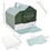 PawHut Hooded Cat Litter Box with Kitty Litter Mat, Kitty Litter Pan with Odor Control, Easy-Clean Pull-Out Drawer, Handle, Scoop, Light Blue