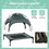 PawHut Elevated Portable Dog Cot Pet Bed with UV Protection Canopy Shade, 24 inch, Gray