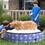 PawHut Foldable Pet Swimming Pool, Portable Dog Bathing Tub, 12" x 55" Plastic Large Dog Pool for Outdoor Dogs and Cats, Blue