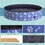 PawHut Foldable Pet Swimming Pool, Portable Dog Bathing Tub, 12" x 55" Plastic Large Dog Pool for Outdoor Dogs and Cats, Blue