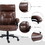 Vinsetto Heavy Duty PU Leather Office Chair Hold up to 400lb, Brown