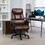Vinsetto PU Leather Office Chair for Big and Tall, 400lb, Brown
