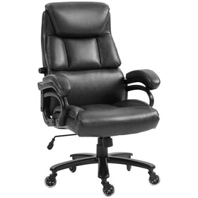 Vinsetto PU Leather Office Chair for Desk, Big and Tall, 400lb., Black
