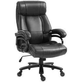 Vinsetto Big and Tall Office Chair, PU Leather Desk Chair 400lb, Black
