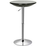 HOMCOM Round Bar Table with Metal Base, Adjustable Counter Height Pub Table, 29.5