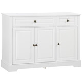 HOMCOM Sideboard Buffet Cabinet, Modern Kitchen Cabinet with 2 Drawers and Adjustable Shelves, Coffee Bar Cabinet, White
