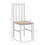 HOMCOM Farmhouse Armless Dining Chairs, Set of 2 with Slat Back, White