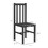 HOMCOM Farmhouse Armless Dining Chairs, Set of 2 with Slat Back, Black