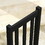 HOMCOM Farmhouse Armless Dining Chairs, Set of 2 with Slat Back, Black