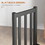 HOMCOM Farmhouse Armless Dining Chairs, Set of 4 with Slat Back, Black