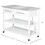 HOMCOM Kitchen Island with Stainless Steel Top, Open Shelves, and Drawers, Gray W2225P173899