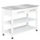 HOMCOM Kitchen Island with Stainless Steel Top, Open Shelves, and Drawers, Gray W2225P173899