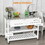 HOMCOM Kitchen Island with Stainless Steel Top, Open Shelves, and Drawers, Gray W2225P173899