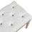 HOMCOM 46" End of Bed Bench, Upholstered Bedroom Bench, Cream White